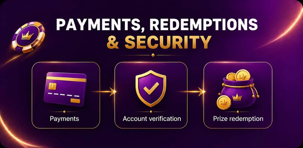 Legendz Casino payments, account verification and Sweeps Coins prize redemptions